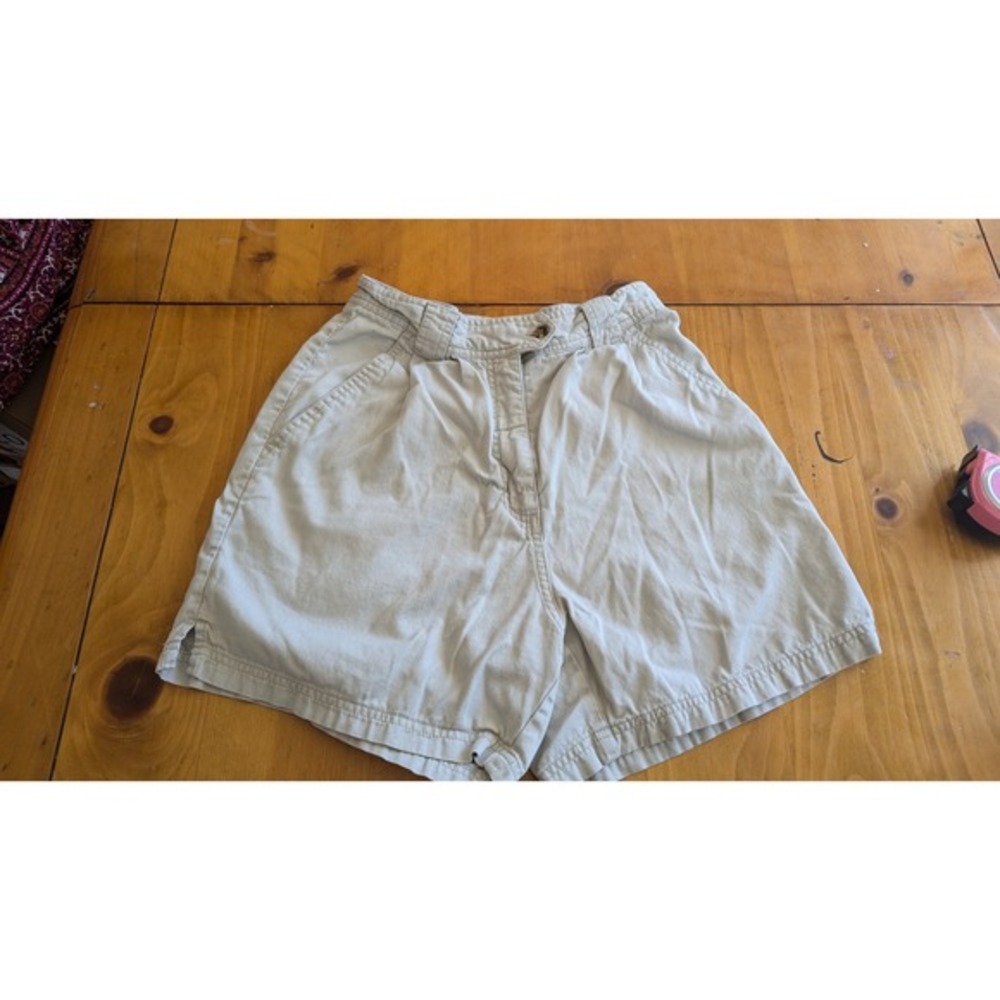 Joe's Outdoors Khaki Shorts High Waist Pleated Cotton Size 8‎